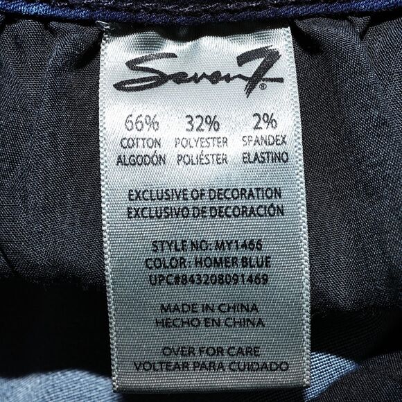 Seven7 Jeans Womens Size 6 Blue Stretch Slim Ankle Cropped Homer Blue Style - Picture 6 of 8